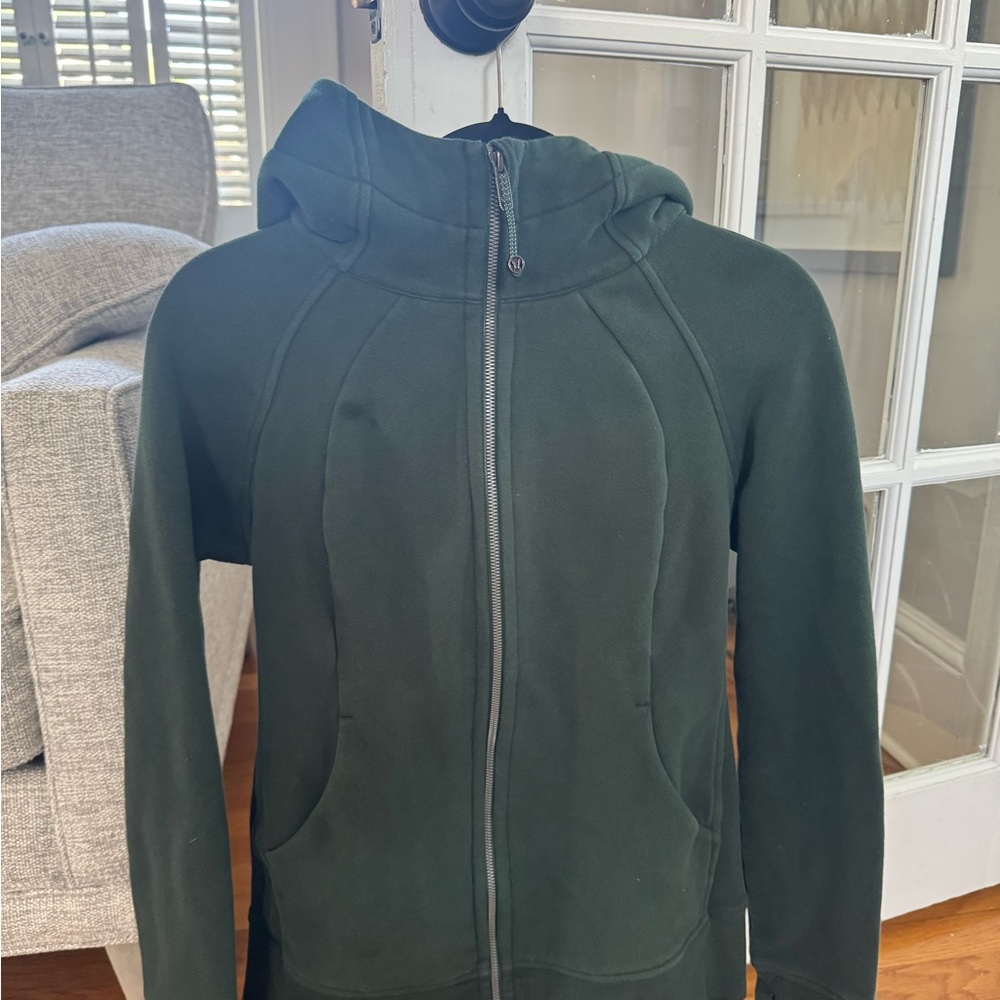 Lululemon Athletica Dark Green Zip-Up Hoodie